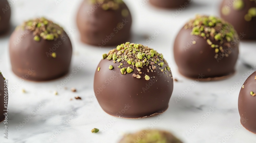 Obraz premium chocolate candies on white background