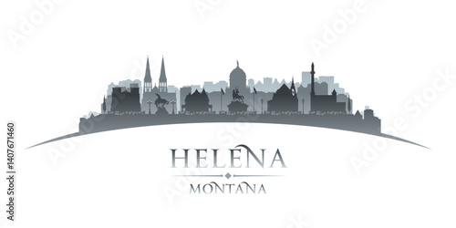 Helena Montana city skyline vector silhouette