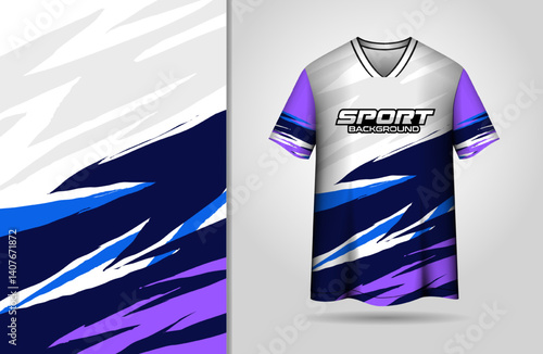 Sport jersey design with grunge colorful background