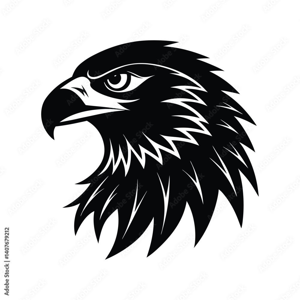 Obraz premium Eagle Head Silhouette Minimalist Design
