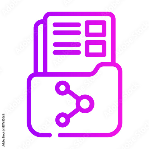 sharing file Line Gradient Icon