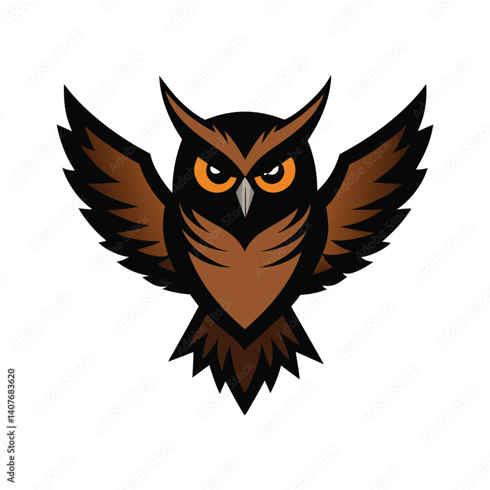 Obraz premium owl on white background