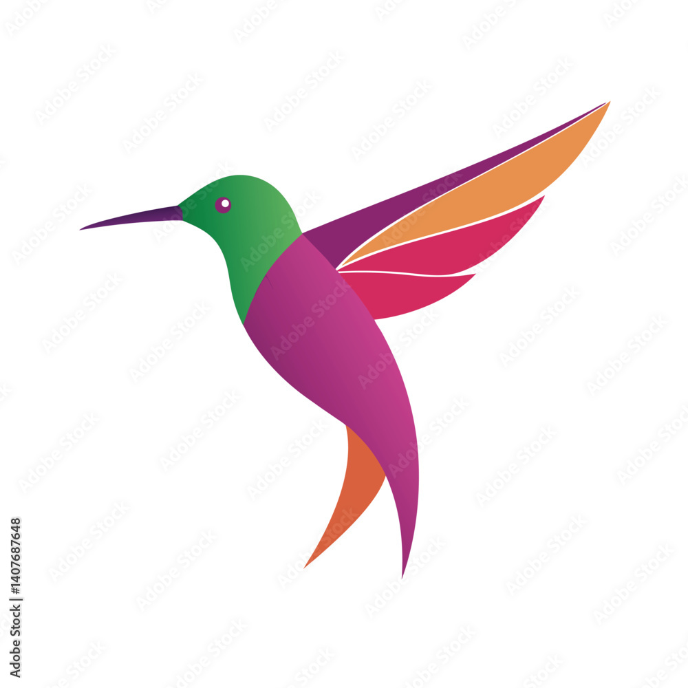 Obraz premium hummingbird and flower