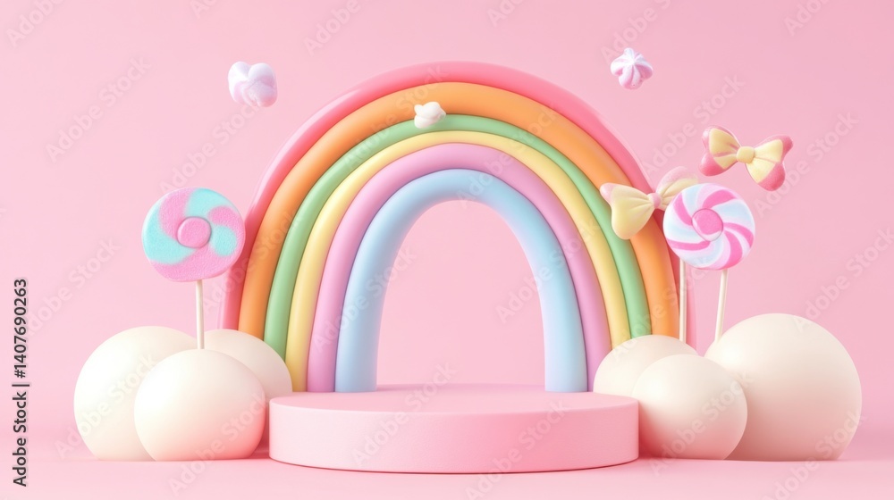 Pastel Rainbow Candyland Display Stand Pastel Rainbow Candyland Display Stand