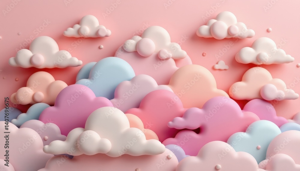 Whimsical Cloud Forms Design soft, rounded shapes resembling clouds, layered in a playful manner, featuring a pastel color palette and subtle gradients. Whimsical Cloud Forms Design soft, rounded shapes resembling clouds, layered in a playful manner, featuring a pastel color palette and subtle gradients.