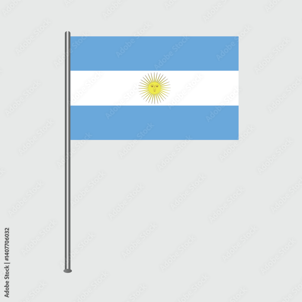 Fototapeta premium Argentina flag vector design. The National Flag of Argentina