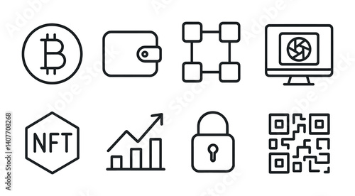 Music themed outlines: notes, radio, cassette, icons of melody and rhythm.