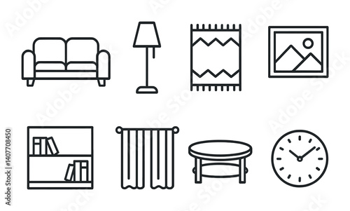 Mobile interface icons: battery, gauge, gallery, clock, water, sleep.