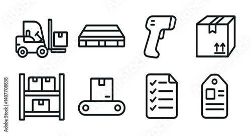 Accessibility icons set featuring disability symbols and assistive technology elements.
