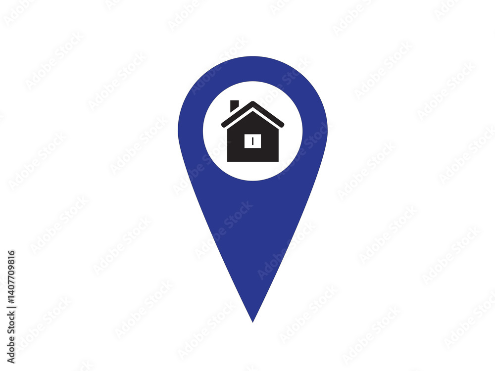 Home location icon and illustration Home location icon and illustration