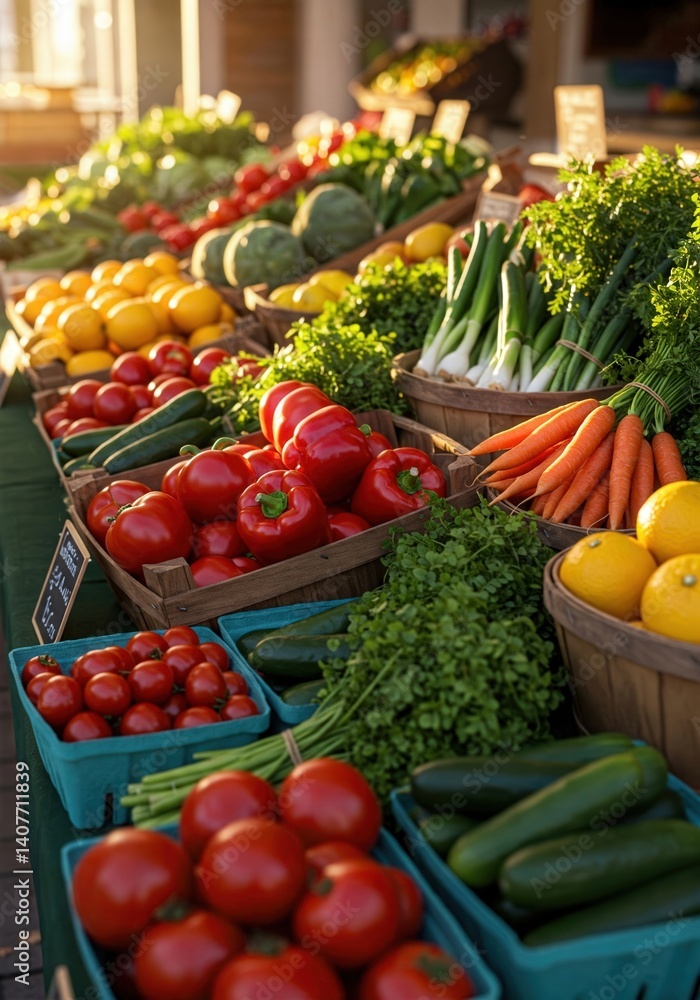 fruits and vegetables at the market fruits and vegetables at the market