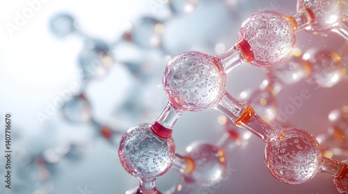 dna molecule background, Hyaluronic acid ingredient, transparent liquid texture, fluid, bubbles in water