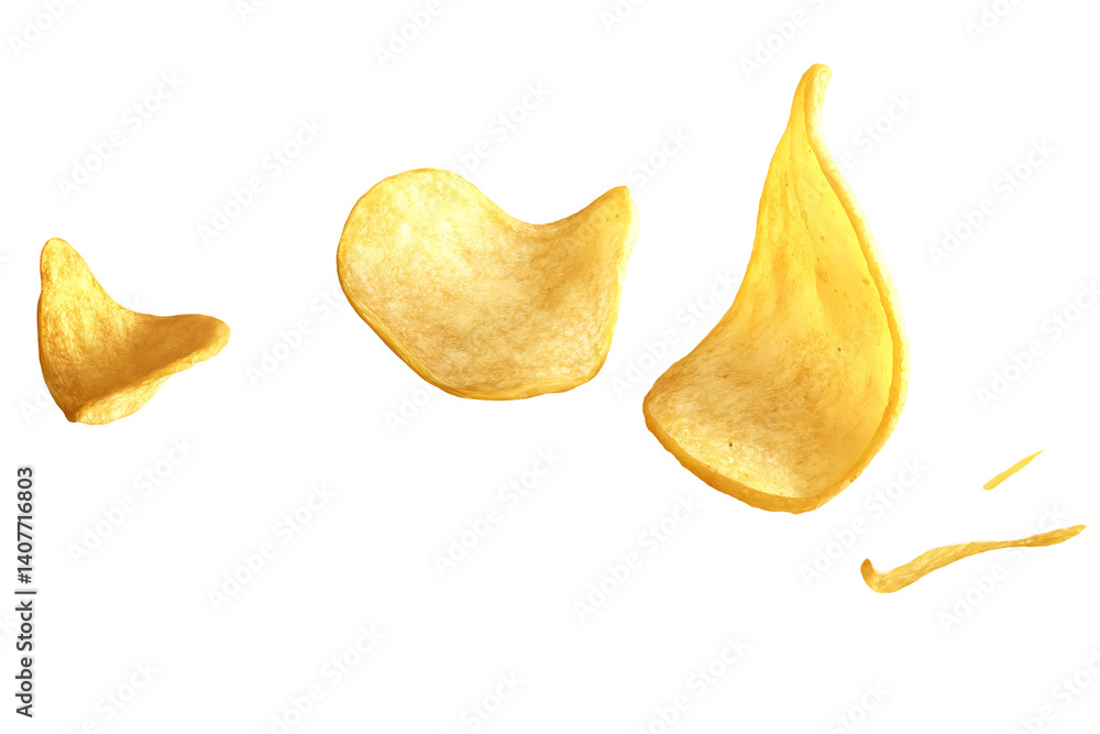 a group of potato chips a group of potato chips