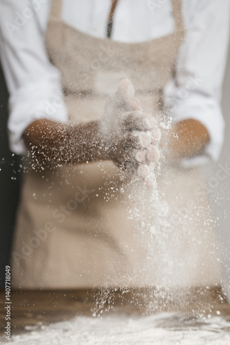 woman kneading dough