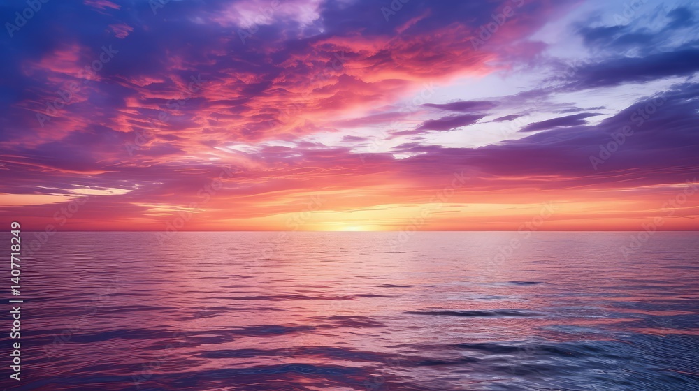 Fototapeta premium horizon clouds purple
