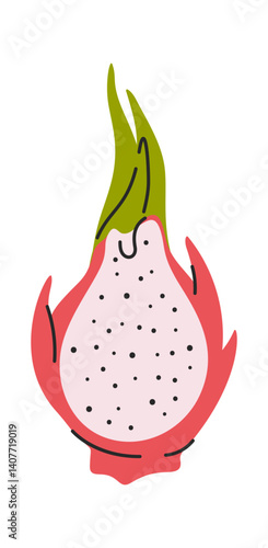 Hand drawn pitahaya dragon fruit