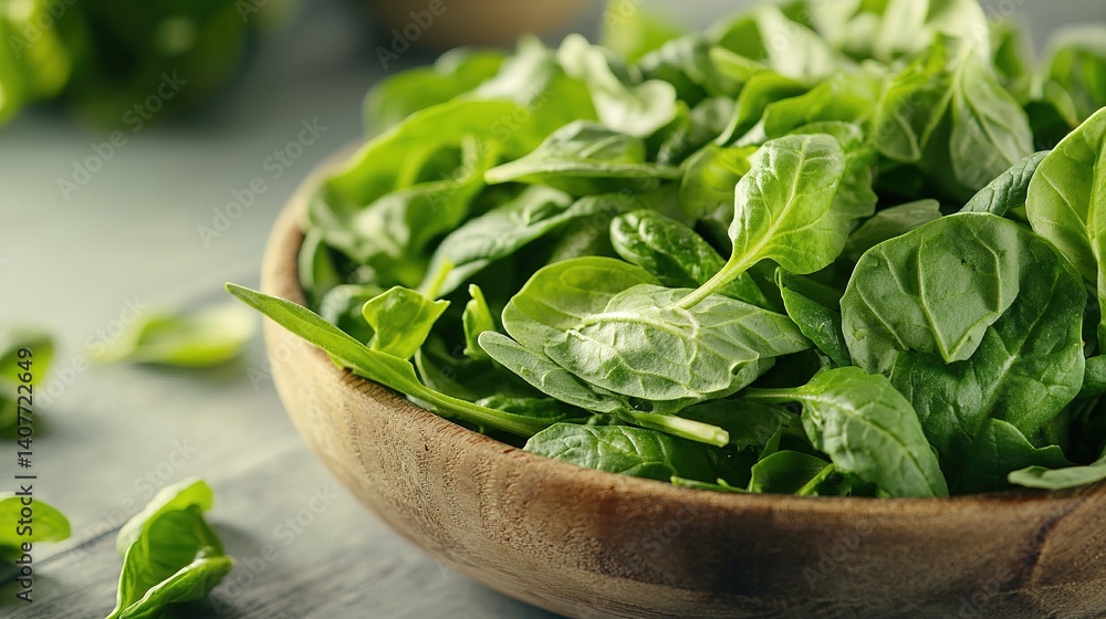 Macro shot of fresh greens and seeds in a bowl nature setting food photography vibrant colors Macro shot of fresh greens and seeds in a bowl nature setting food photography vibrant colors