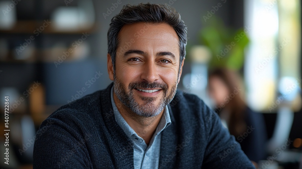 Happy Businessman in Office Happy Businessman in Office