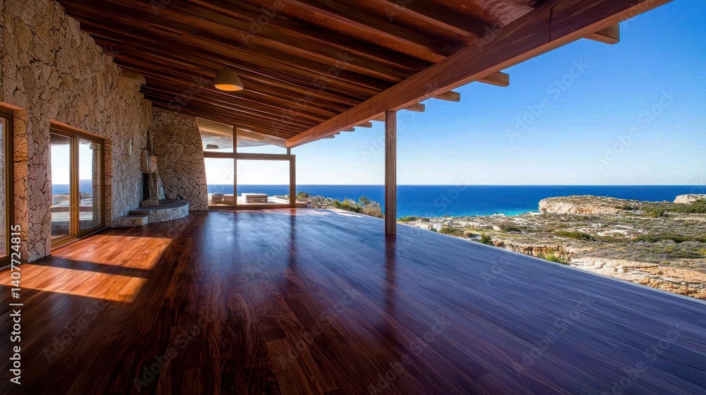 Modern open-plan villa overlooking the ocean Modern open-plan villa overlooking the ocean