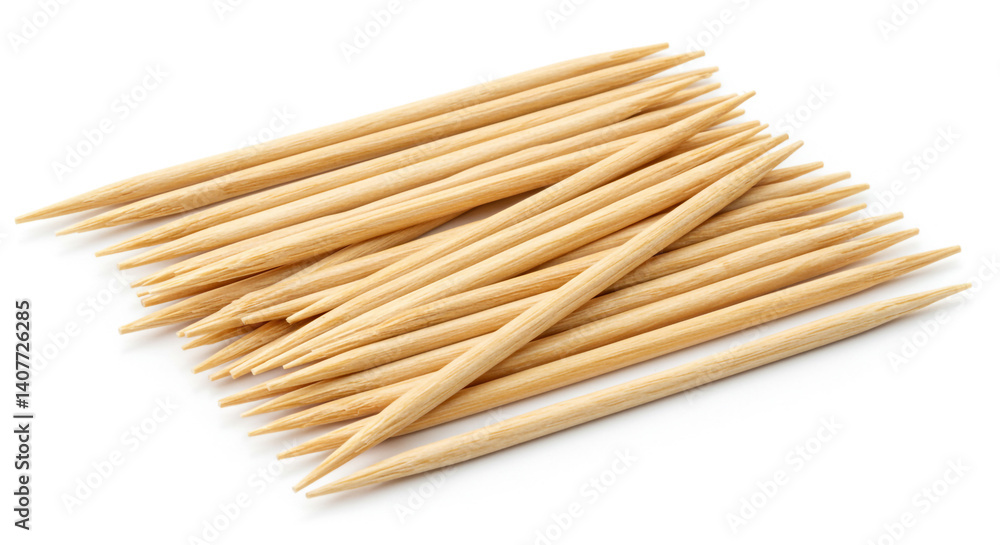 A stack of natural wooden toothpicks ideal for everyday use showcasing their smooth texture and A stack of natural wooden toothpicks ideal for everyday use showcasing their smooth texture and