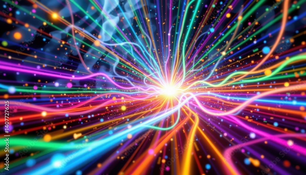 Fantasy Element Lines Visualize a scene where colorful lines resemble magical energy beams, radiating outwards in a whimsical environment. Fantasy Element Lines Visualize a scene where colorful lines resemble magical energy beams, radiating outwards in a whimsical environment.