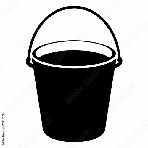metal bucket isolated on white