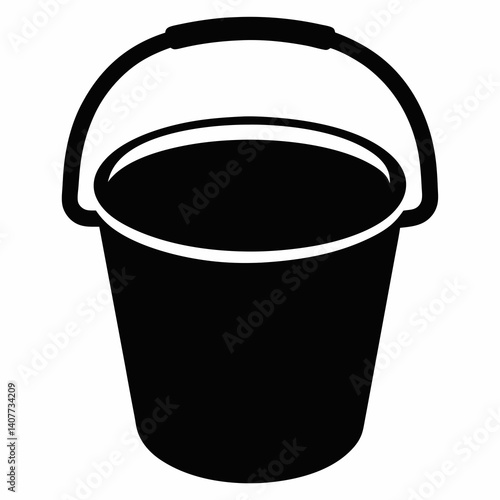 metal bucket isolated on white