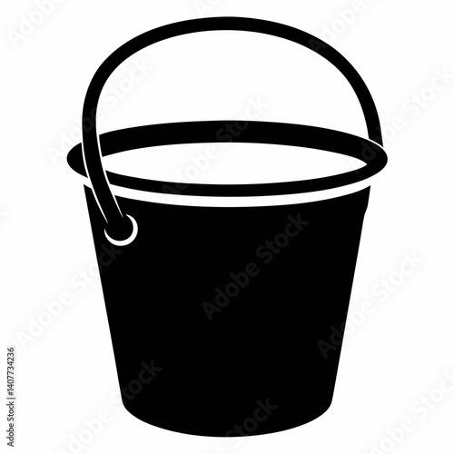 metal bucket isolated on white