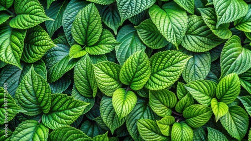 Wallpaper Mural Fresh green leaves in a vibrant foliage pattern of spring with intricate details and textures, leafy greens, plant life Torontodigital.ca