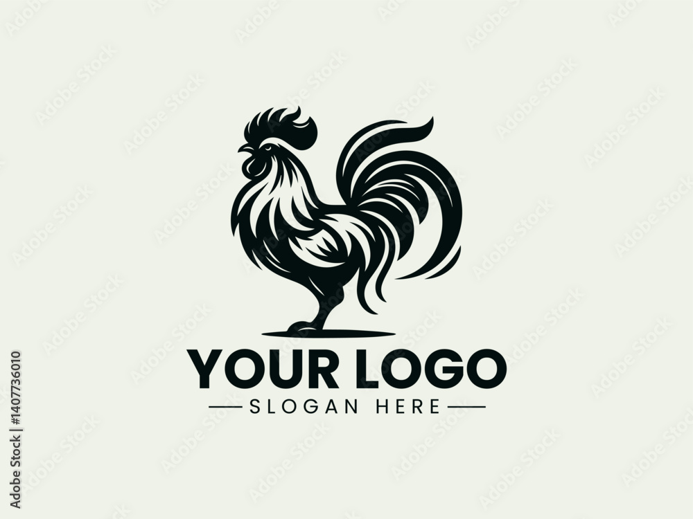 Chicken Vector Logo Illustration Chicken Vector Logo Illustration