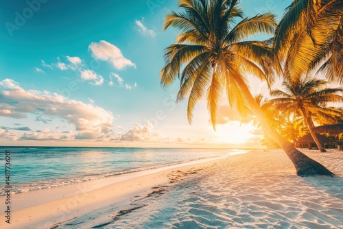 Tropical Sunset Beach Paradise