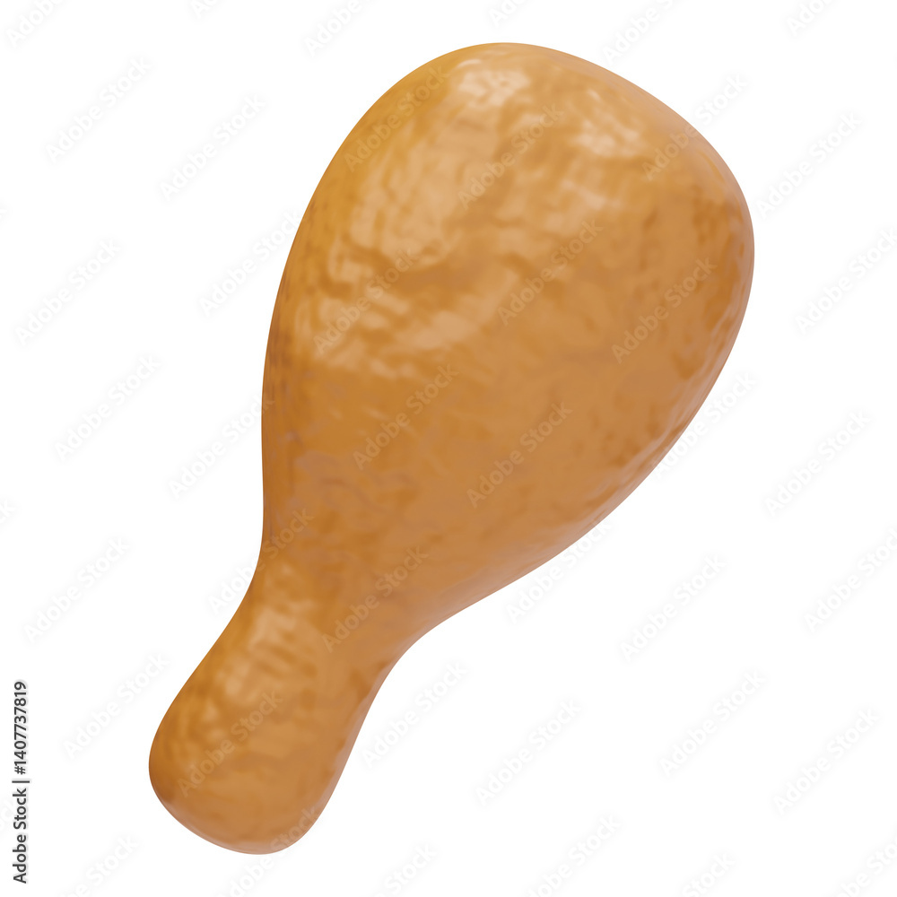 3D Render of Fried Chicken Drumstick Isolated on Transparent Background 3D Render of Fried Chicken Drumstick Isolated on Transparent Background