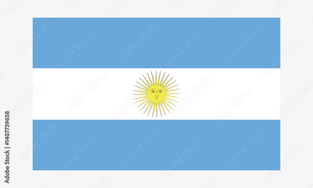 Argentina flag vector design. The National Flag of Argentina Argentina flag vector design. The National Flag of Argentina