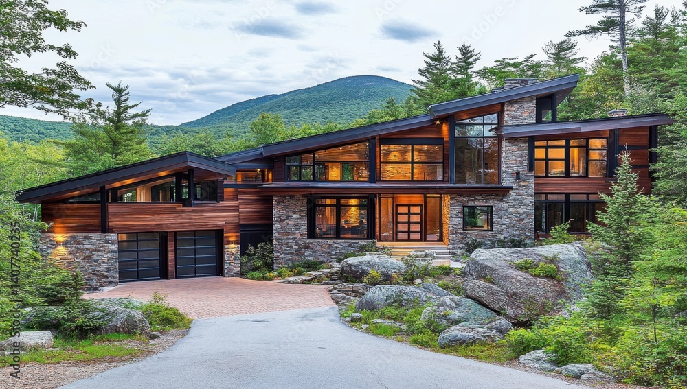 Modern Mountain Home Exterior Modern Mountain Home Exterior