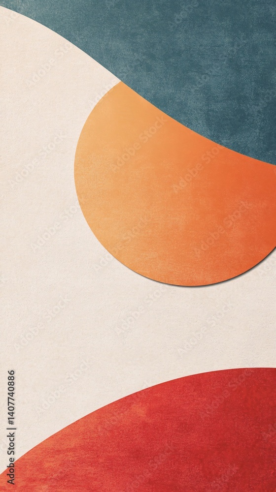 Abstract background featuring orange and red circles on textured paper Abstract background featuring orange and red circles on textured paper
