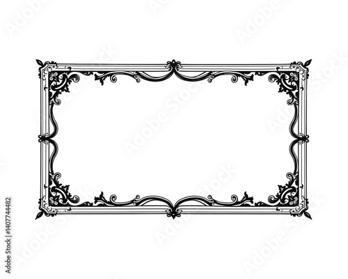 aesthetic gothic frame with transparent background