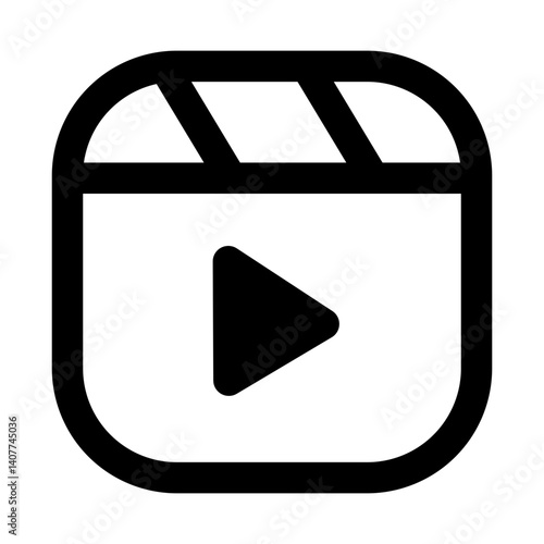 Insta Reels video icon. Instagram Reel black outline symbol transparent PNG Download now