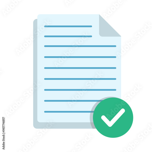 Document with checklist. Task completed.