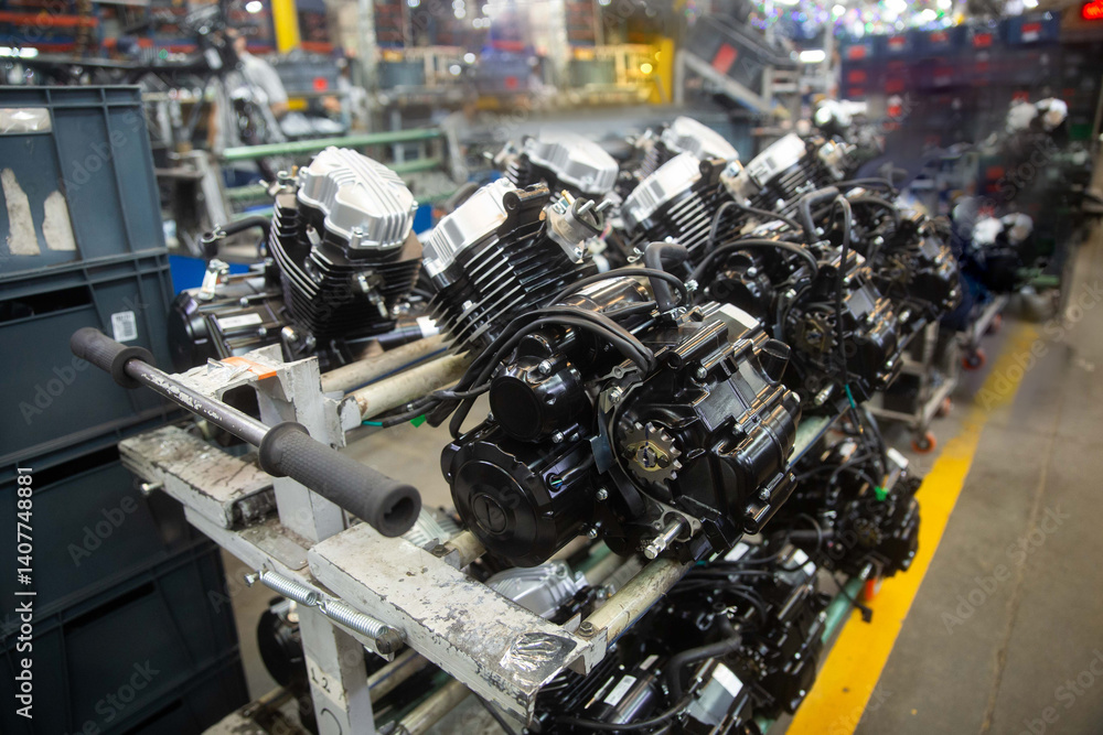 Fototapeta premium Motorcycle Engines Ready for Action