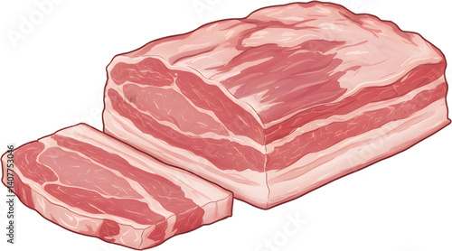 pork belly. Generative AI