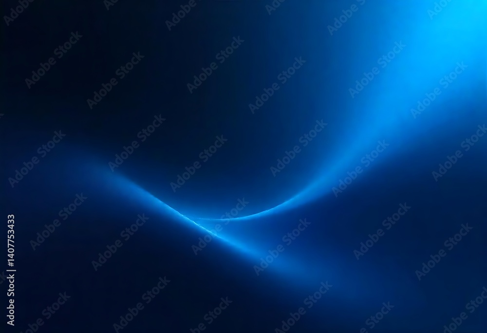 Generative AI abstract blue light trail technology background image