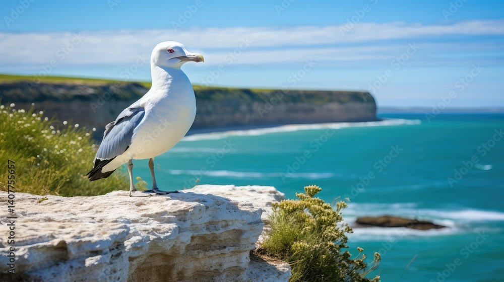 Fototapeta premium sea white rock background