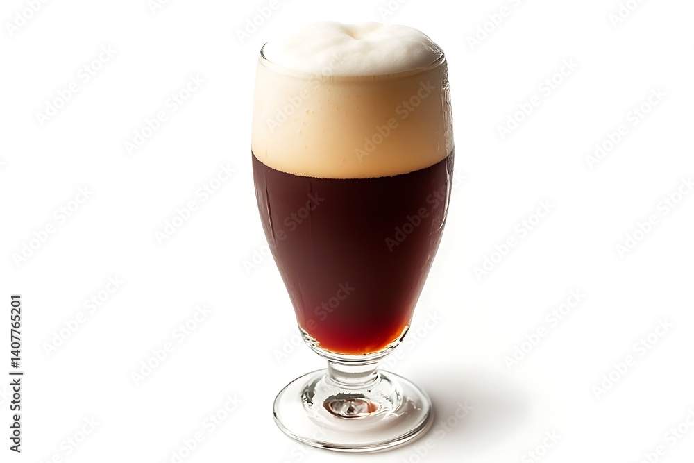 A glass of beer isolated on a white background A glass of beer isolated on a white background