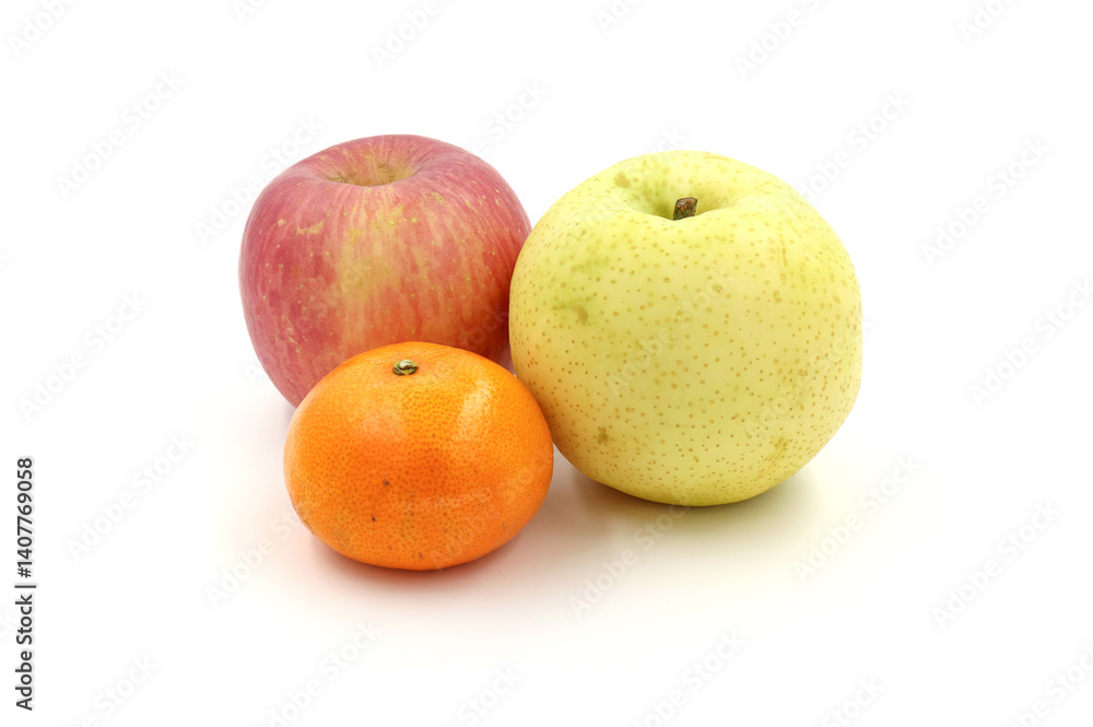orange paale and Guava, isolated on white background orange paale and Guava, isolated on white background