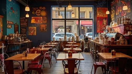 Wallpaper Mural urban coffee shop background Torontodigital.ca