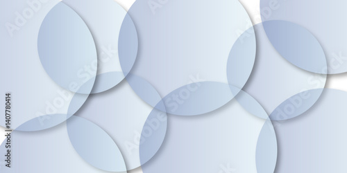 Abstract Bokeh white circle background  abstract geometric background featuring crisp white and vibrant blue colors with perfectly aligned round shapes.