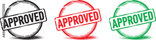 Approved stamp text vector illustration