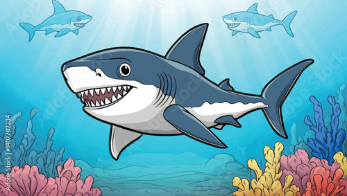 shark in the sea