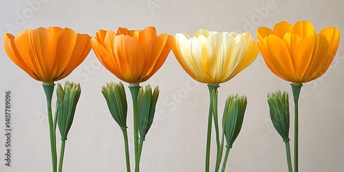 Wallpaper Mural Colorful Tulips Arrangement Torontodigital.ca