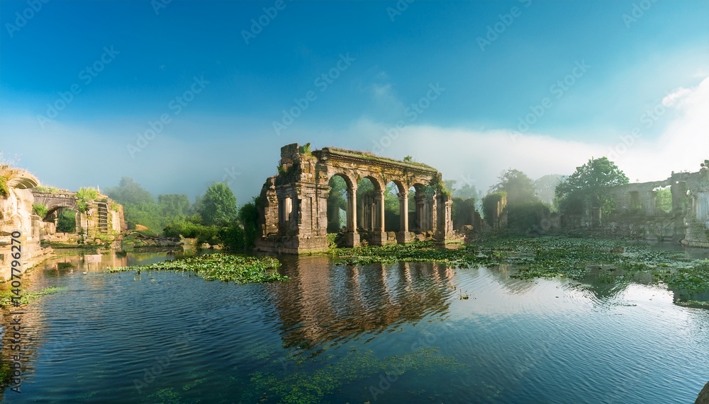 Obraz premium ancient flooded ruins
